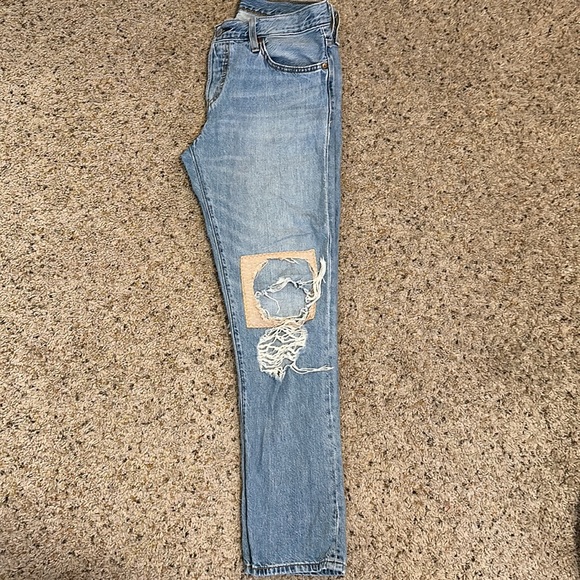 Levi 501 Vintage Jeans With Beige Patch - Picture 4 of 6